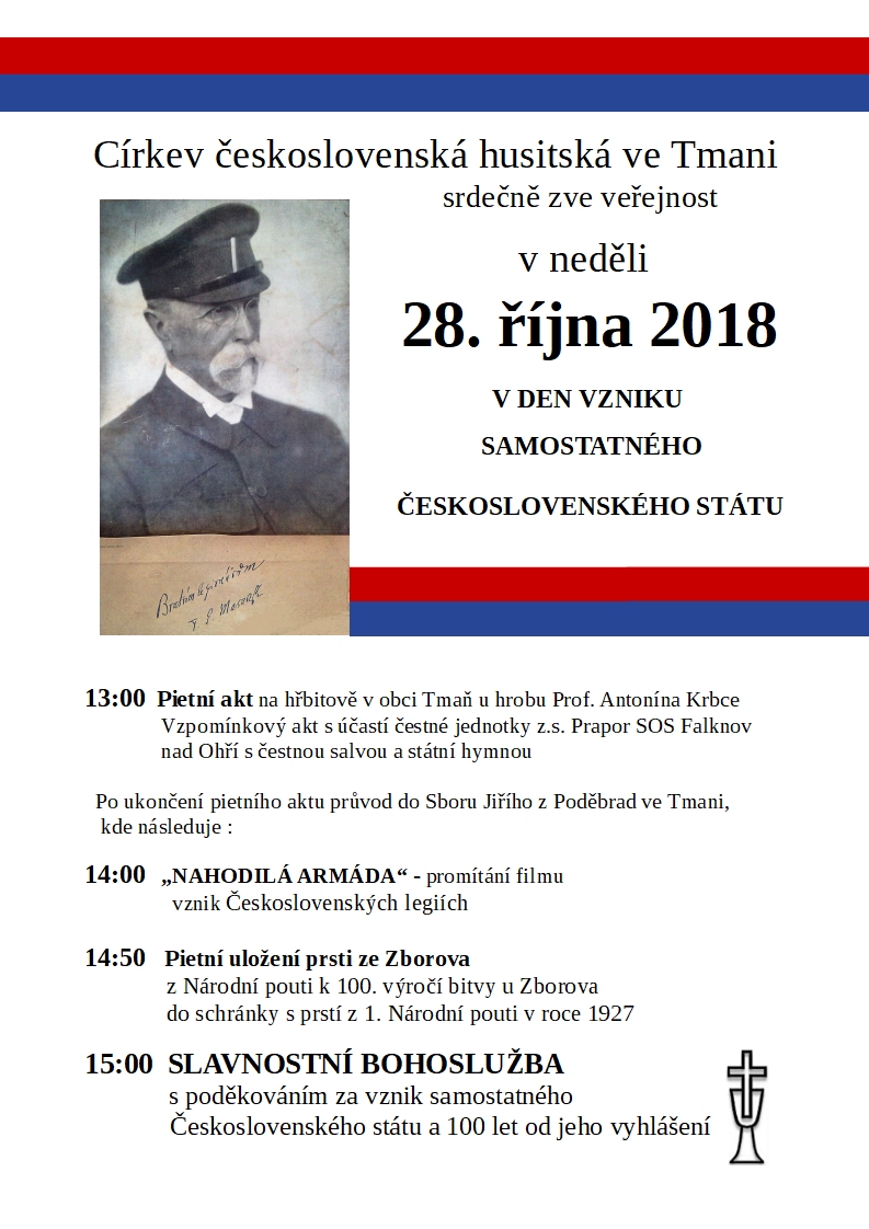 Plakát -  s Tomášem Garriguem Masarykem 28. října 2018 2x trikolora.jpg